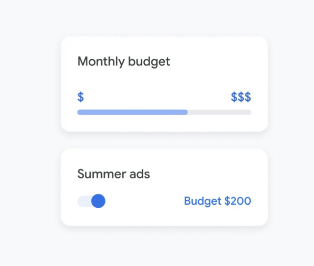 A picture depicting how much money is allocated for Summer ads and how much has been spent.